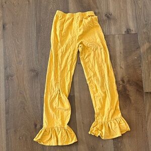 Wildflowers Sunny Yellow Ruffle Pants